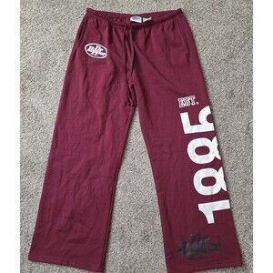 Dr Pepper Sweatpants Size XL Red Logo Wide Leg Pull On Casual Soda Brand